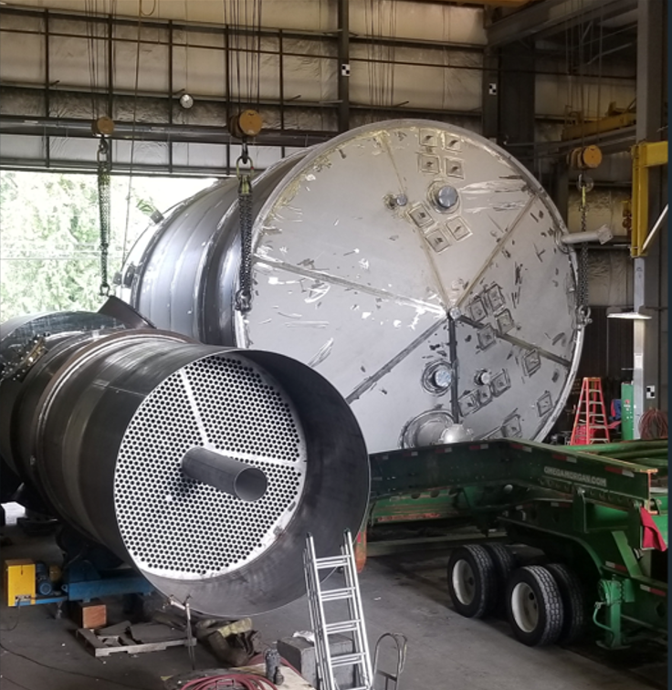 Pressure vessel and tube bundle fabricated by Harris Thermal